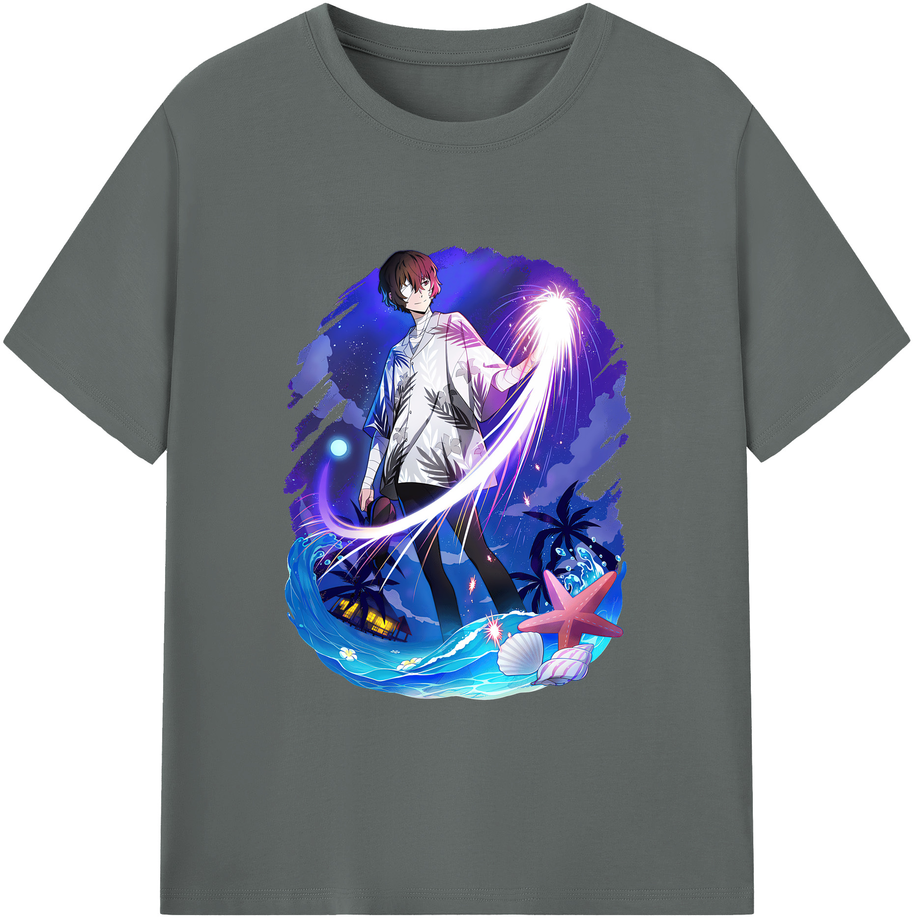 （画像用） 文豪ストレイドッグス Bungo Stray Dogs 綿100％ メンズ半袖Tシャツ｜肌触りやわらか＆通気性